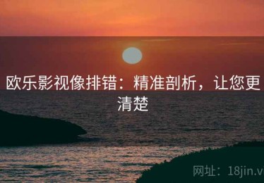 欧乐影视像排错：精准剖析，让您更清楚