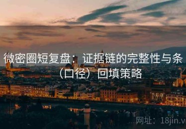 微密圈短复盘：证据链的完整性与条（口径）回填策略