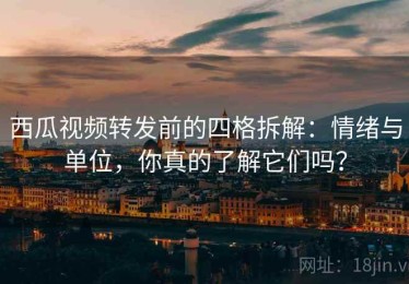 西瓜视频转发前的四格拆解：情绪与单位，你真的了解它们吗？