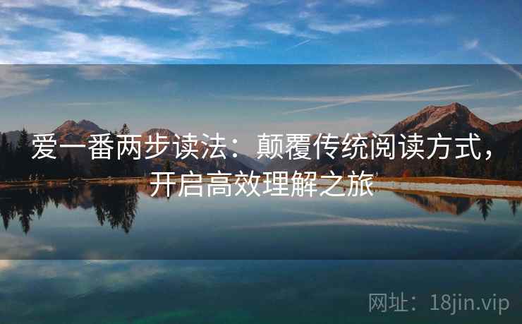 爱一番两步读法：颠覆传统阅读方式，开启高效理解之旅
