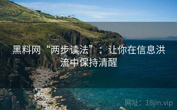 黑料网“两步读法”：让你在信息洪流中保持清醒