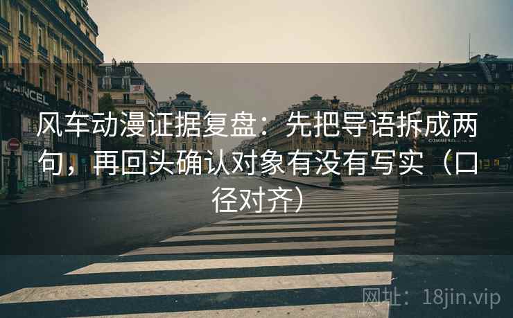 风车动漫证据复盘：先把导语拆成两句，再回头确认对象有没有写实（口径对齐）