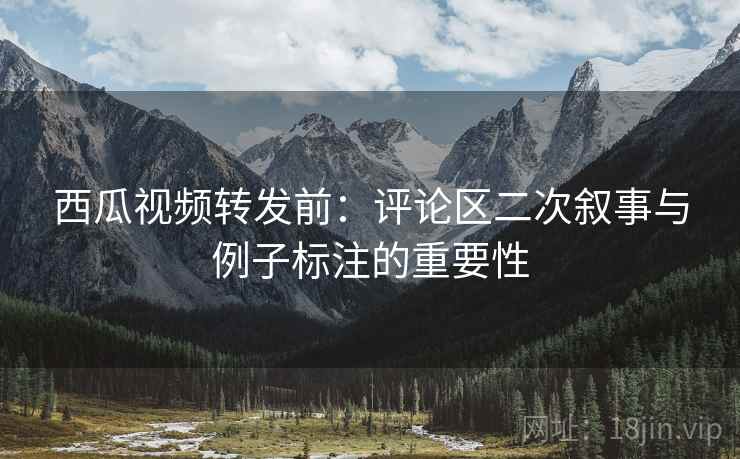 西瓜视频转发前：评论区二次叙事与例子标注的重要性