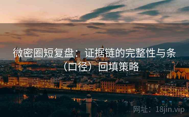 微密圈短复盘：证据链的完整性与条（口径）回填策略